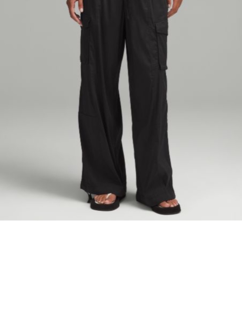 lululemon athletica Black Wide-Leg Cargo Trousers